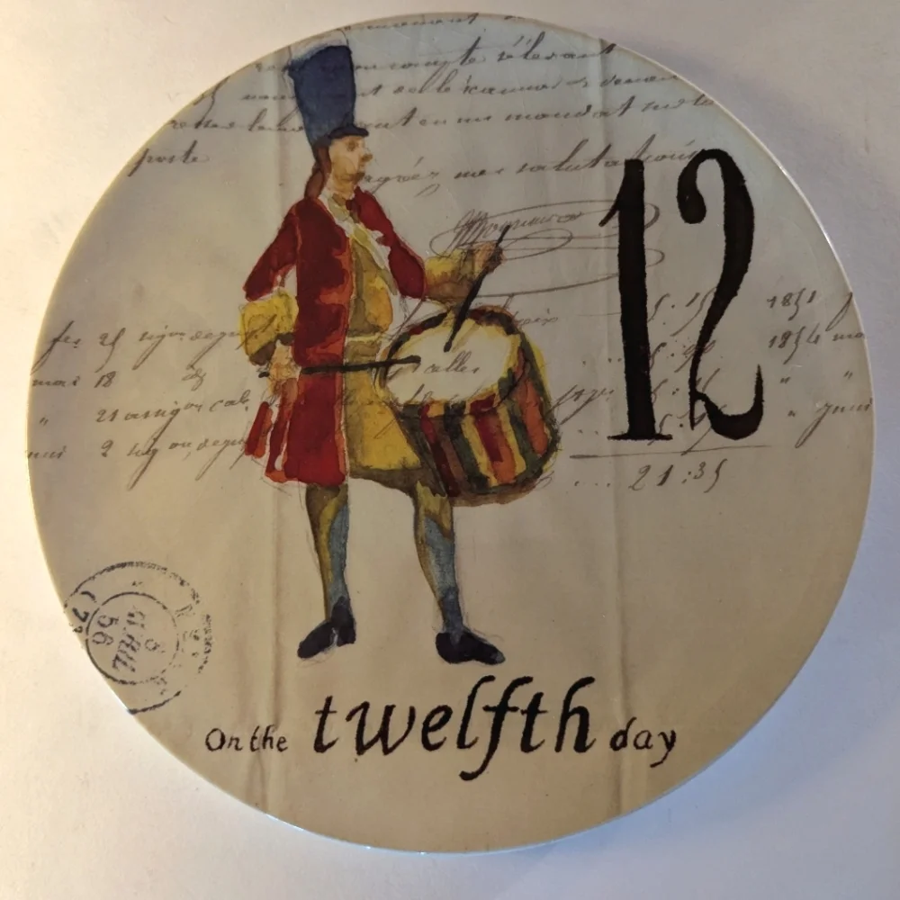 Williams-Sonoma, 12th day of Christmas replacement salad/ dessert plate